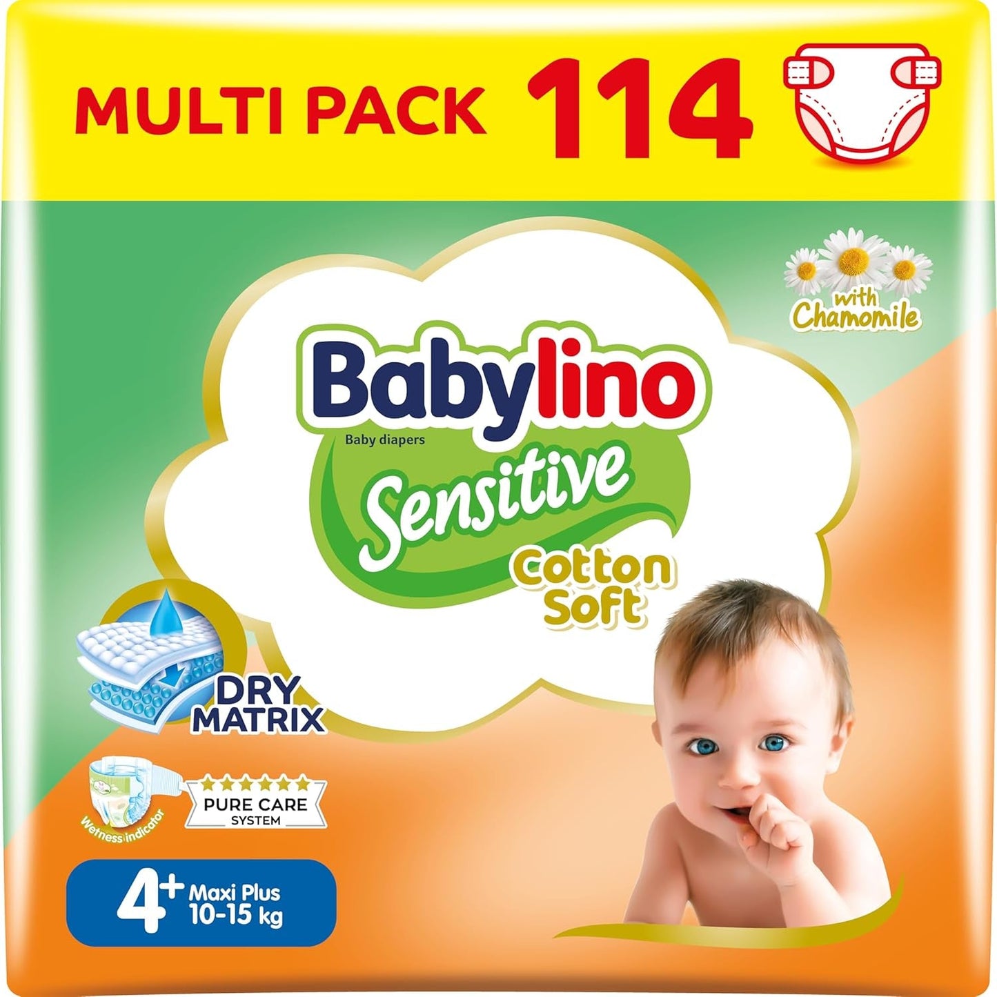 Luiers voor gevoelige baby's, maat 6, extra groot (13-18 kg), 114 luiers
