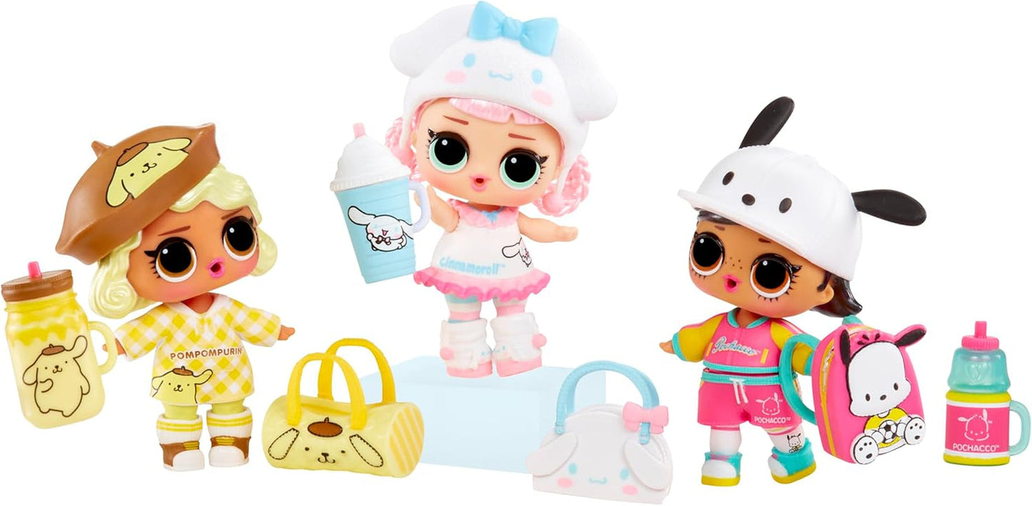 L.O.L. Verrassing! Houdt van Hello Kitty en haar vrienden - 1 pop met 7 verrassingen, willekeurige selectie, 8 peuters om te verzamelen, cadeau voor kinderen vanaf 4 jaar, roze Naty Shop-poppen