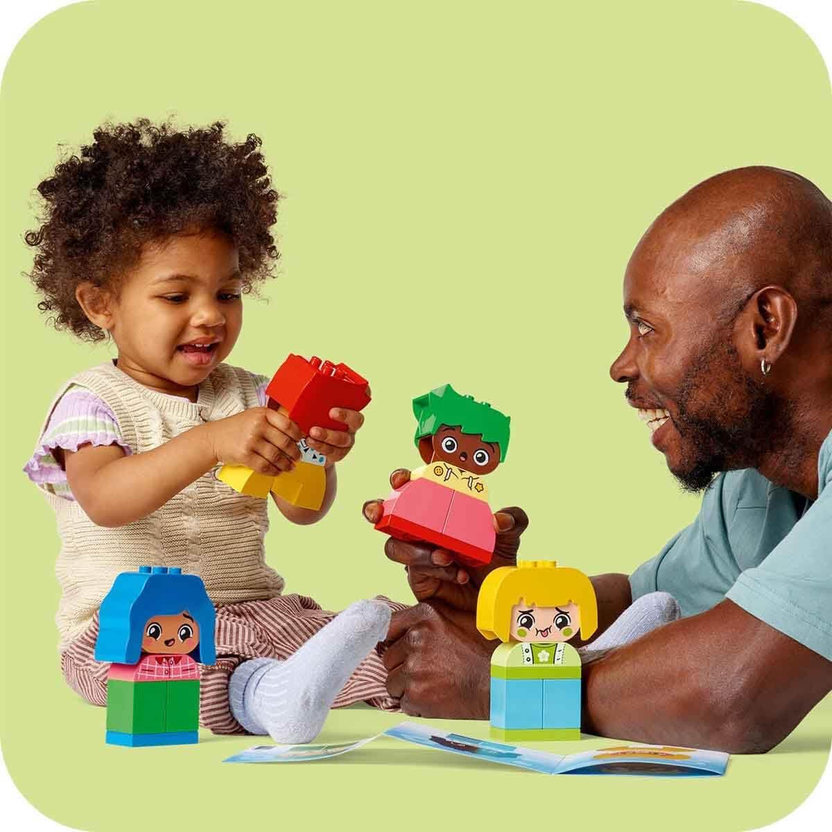 LEGO DUPLO Big Feelings, bouwstapelspel met 23 kleurrijke stenen en 4 figuren, motorisch speelgoed ter bevordering van de sociale en emotionele ontwikkeling van jonge kinderen vanaf 18 maanden 10415 Bouwsets Beuche den LEGO-Store
