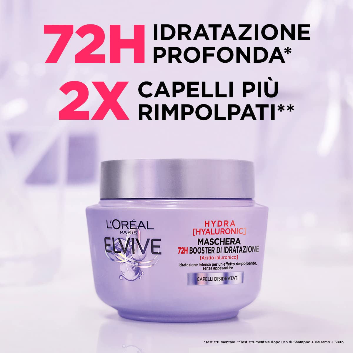 L'Or?al Paris Elvive Hydra Hyaluronic Maschera 72H Booster di Idratazione 300 ml Haarmasker Naty Shop