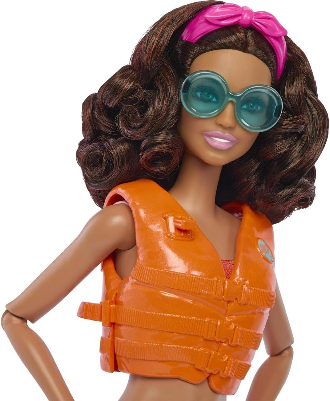 Barbie Surfer-pop met surfplank en handvat, handdoek en radio voor strandavonturen en verhalen, clips en enkelbandje voor realistisch surfen, vanaf 3 jaar, HPL69 Naty Shop-poppen