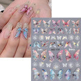 5D vlinder nagelstickers met reliëf zelfklevende vlinders nageldecoratiestickers aurora vlinder nail art stickers nagelaccessoires ontwerp vlinder nagelstickers nail art stickers