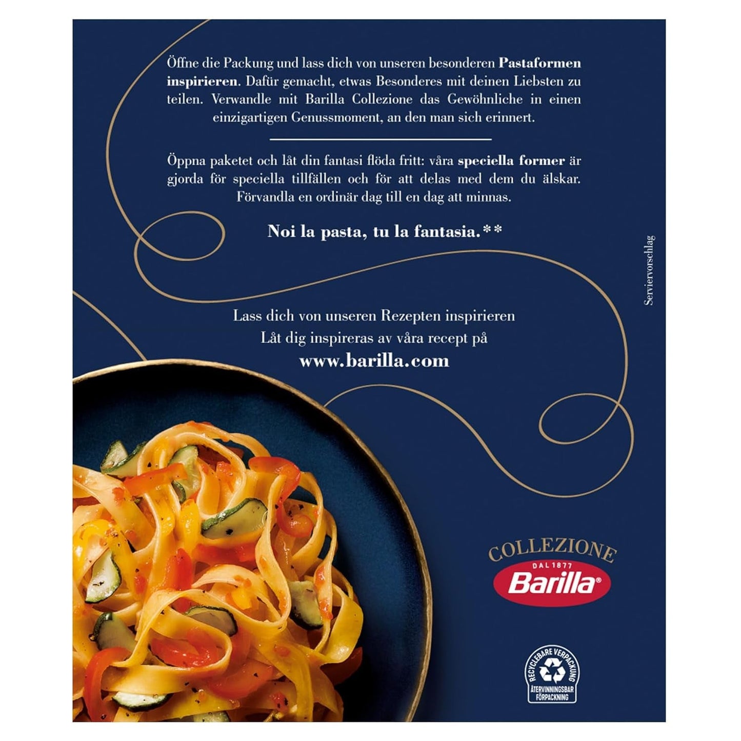 Pastabarilla Collezione Fettuccine, (1 x 500 g) (pak van 3)