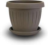 Kleine pot met bord - 17 cm pot met bord | Praktisch en lichtgewicht ontwerp | Perfect voor planten, stekken of vroege scheuten 17 cm