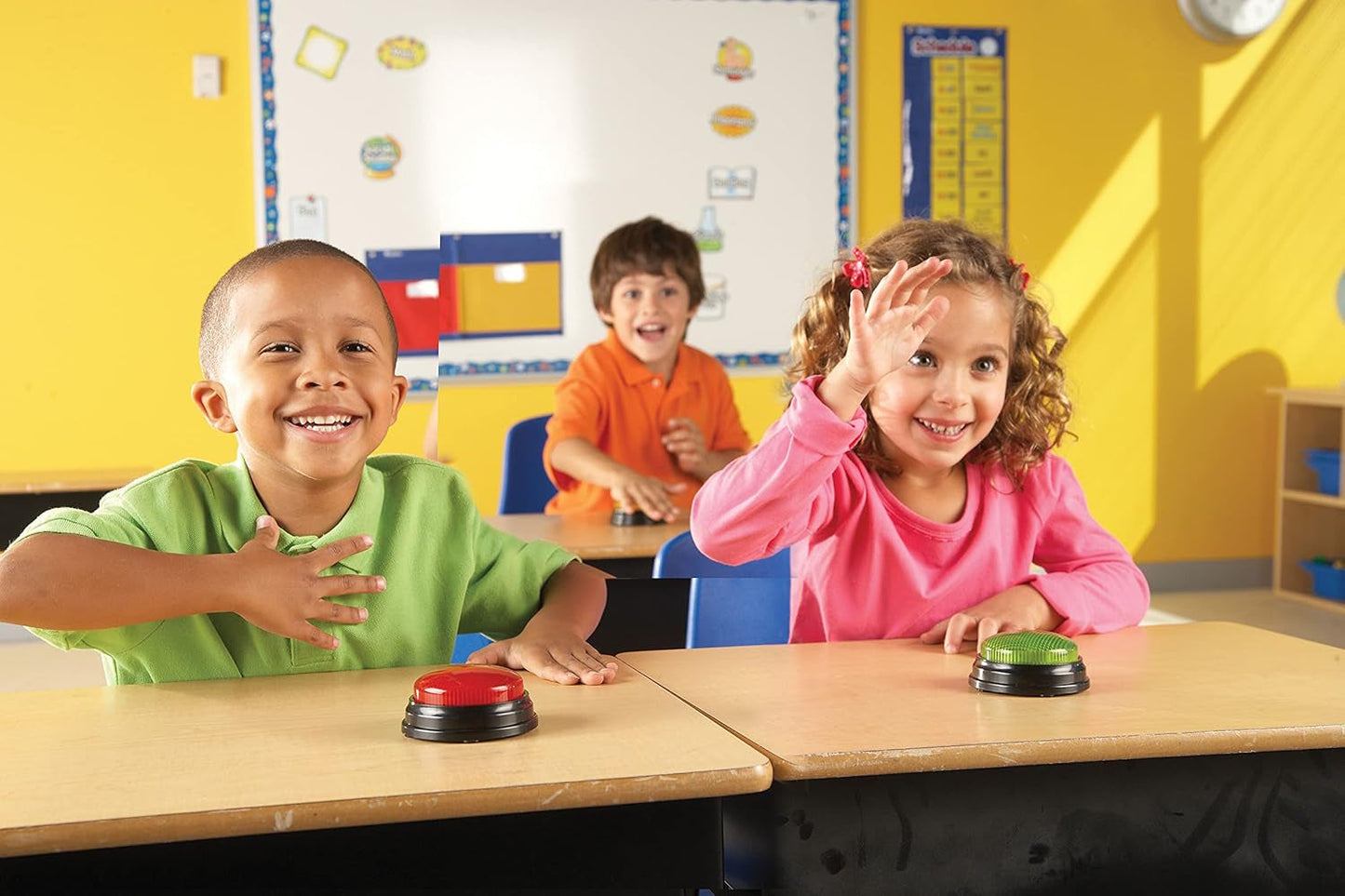 Leermiddelen Licht & Geluid Zoemer Educatieve spellen vanaf 3 jaar Kindervragenspeelgoed met 4 verschillende geluiden voor spelavonden en klaslokalen Speelgoed Bebe Naty Shop