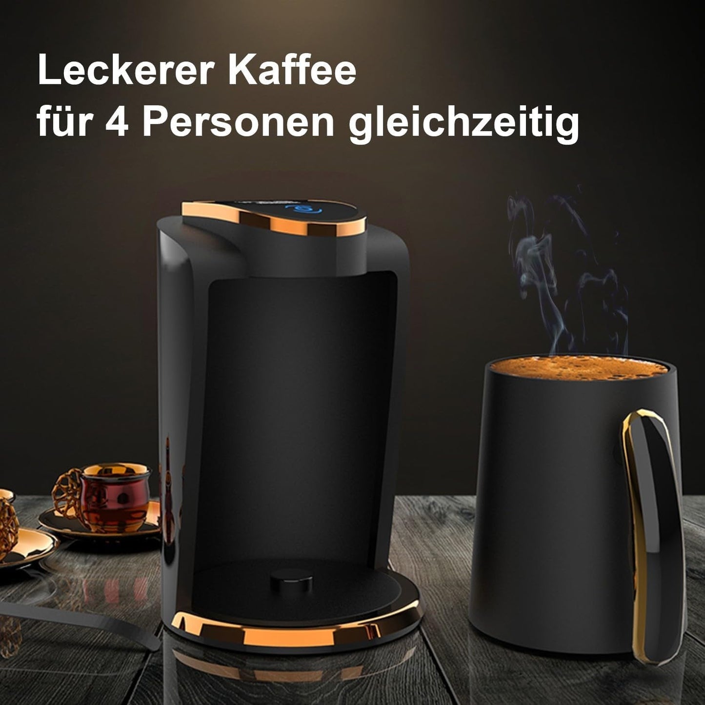 Turkse koffiezaak Inca | Türk Kahve-machines | 250 ml (1-4 kopjes) | 400W | IKM-01 | Bescherming tegen morsen en koken zonder water | Roestvrijstalen verwarmingsplaat | Automatische uitschakeling | Voor een perfecte Turkse koffie