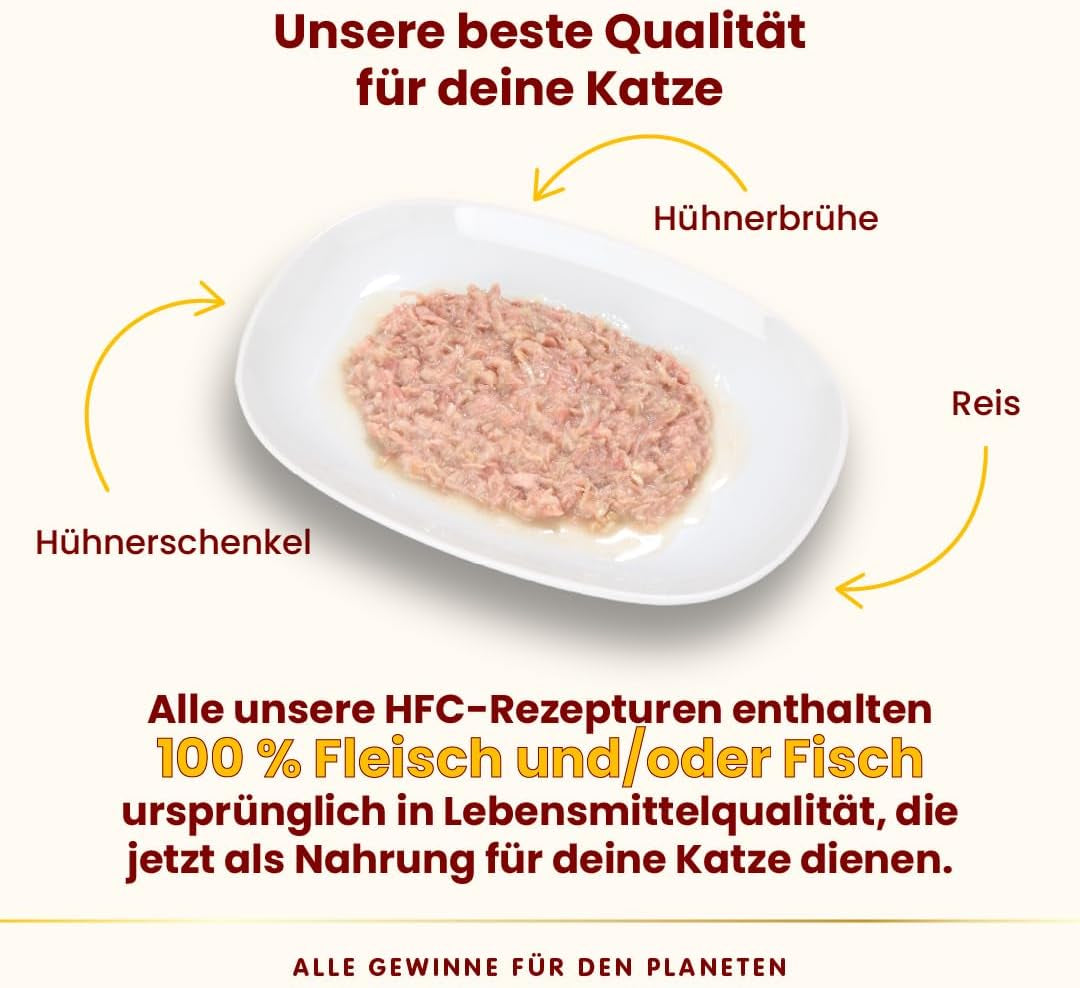 Almo Nature HFC Nat natuurlijk kattenvoer - kippenpoten, verpakking van 24 (24 x 70 g)