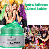 Groene tijdelijke haarwas, gekke groene tijdelijke haarspray, wasbare semi-permanente modder, eenmalige haarkleuring, instant styling haarpasta modder, natuurlijke haarkleur voor feesten, activiteiten en Halloween Naty Shop haarverf