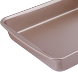 Relaxdays bakvorm, antiaanbaklaag, 4 liter, koolstofstaal, bruin Vormen en bakplaten Naty Shop