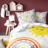 Beddengoed voor kinderen, Regenboog, microvezel Beddengoed - kinderen Naty Shop Rainbow (Model 2) 135X200+80X80