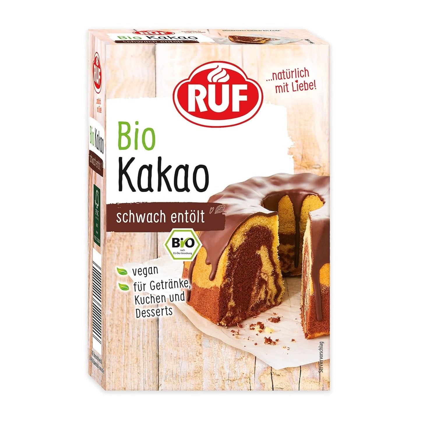 RUF cacaopoeder van biologische kwaliteit, 125 gram Cacao en Hot Chocolate Naty Shop Cacaopoeder 125 gram