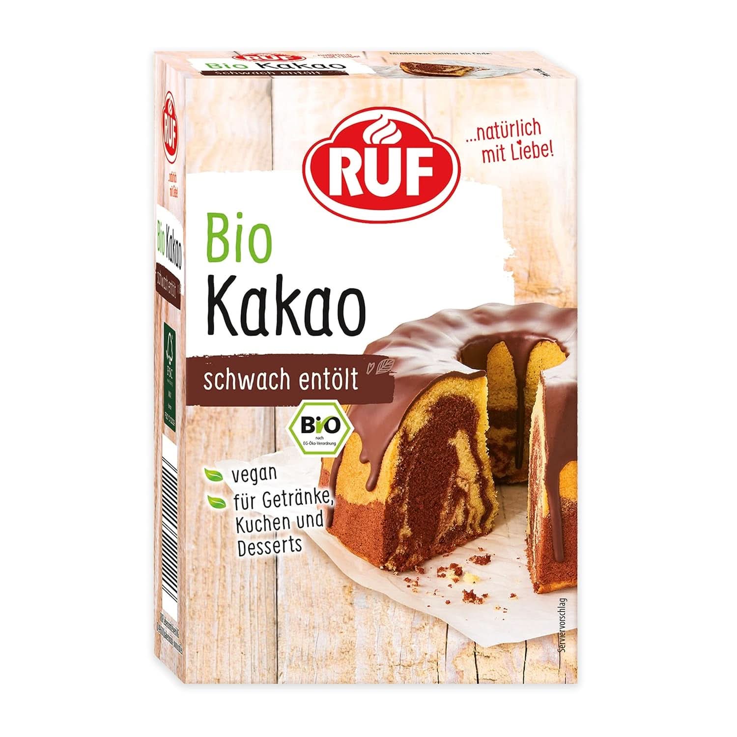 RUF cacaopoeder van biologische kwaliteit, 125 gram Cacao en Hot Chocolate Naty Shop Cacaopoeder 125 gram