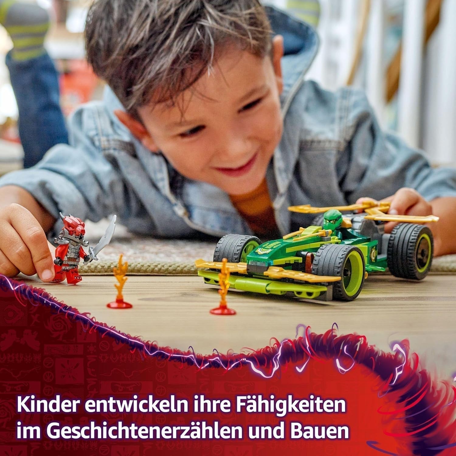 LEGO NINJAGO Lloyd's Action Speedster - Speelgoedbouwauto met 2 minifiguren voor rollenspellen, speelgoedauto bouwen voor kinderen - cadeau voor jongens en meisjes vanaf 7 jaar 71828 Bouwsets Besuche den LEGO-Store