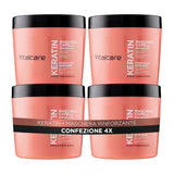 | Keratine - Versterkend haarmasker voor broos en beschadigd haar met keratine en arginine voor sterker en zachter haar 4 x 500 ml Naty Shop Haarmasker 500 ml (4 stuks) Masker