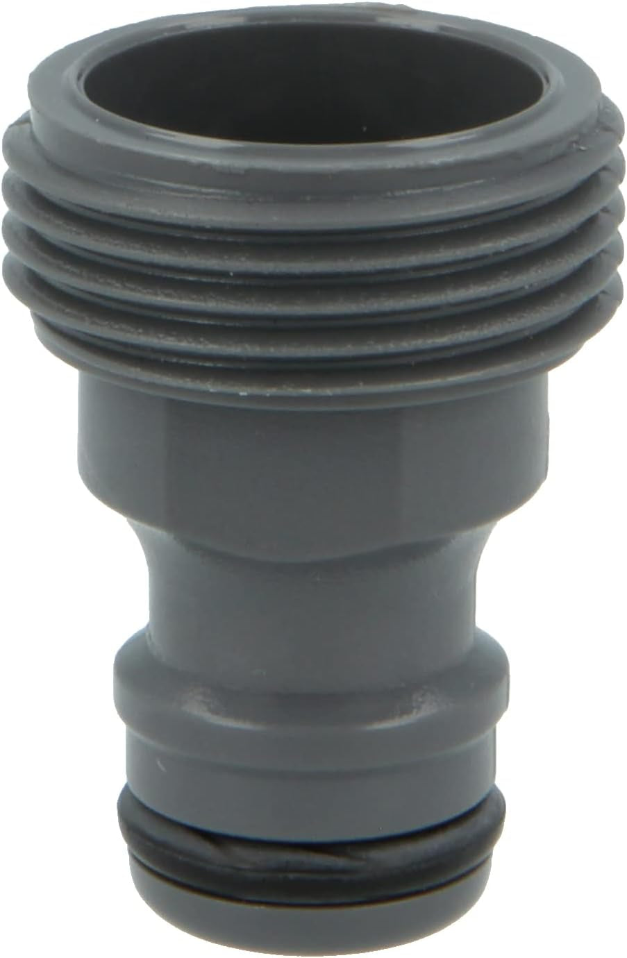 Amig - Mannelijke adapter voor 3/4 inch kraanaansluiting | Snel en eenvoudig aansluiten voor waterleidingen | Schroefdraadverbinding | ABS-kunststof en rubber | Grijs