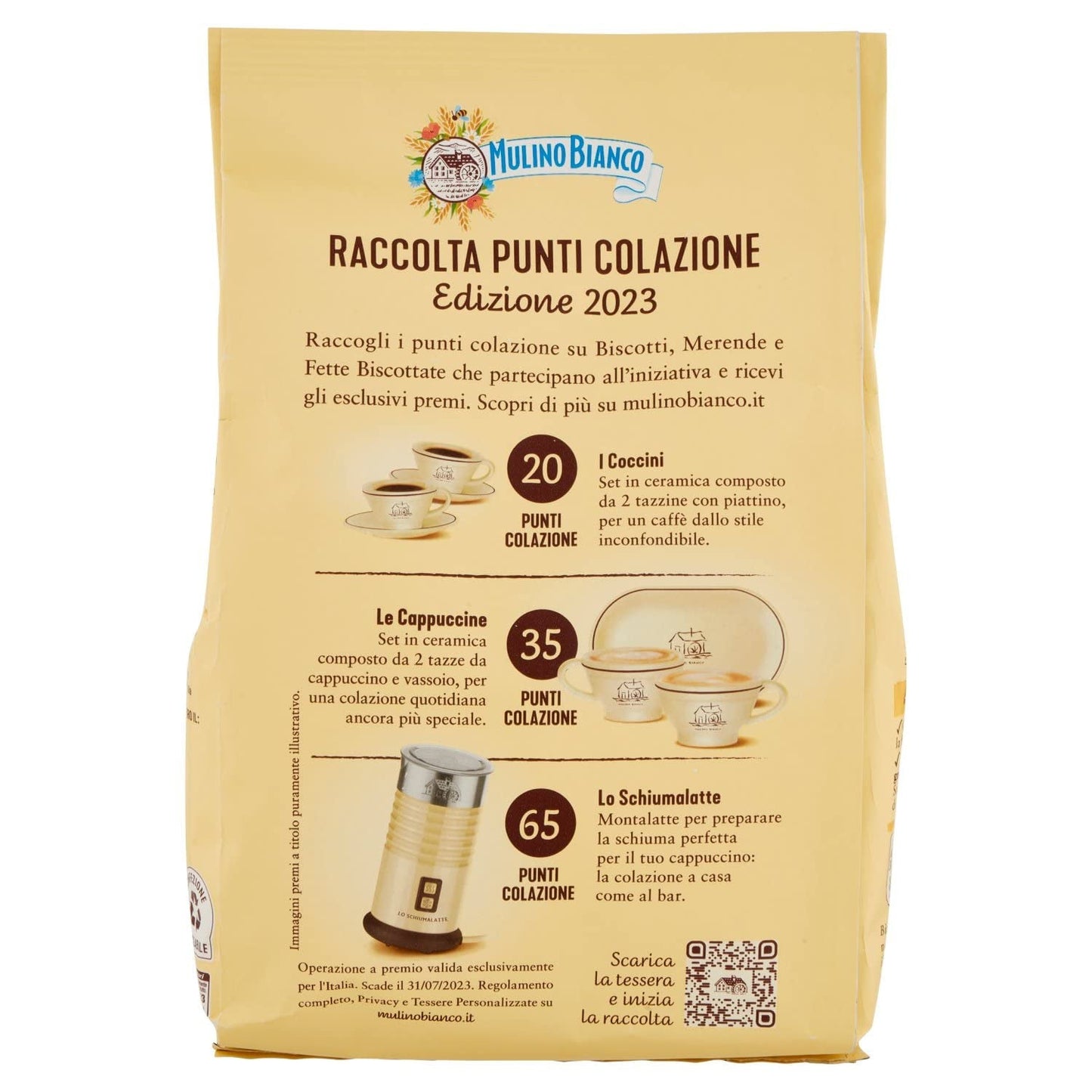 White Mill Frollini Galletti-koekjes met verse melk, 100% Italiaans, 350 g