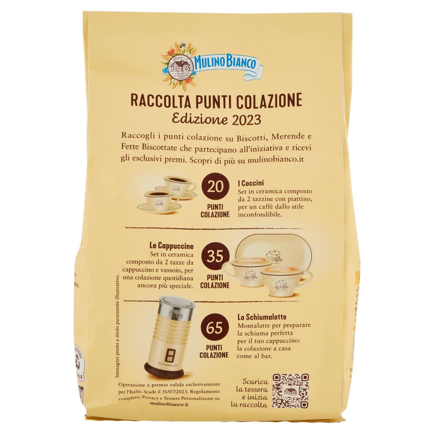 White Mill Frollini Galletti-koekjes met verse melk, 100% Italiaans, 350 g