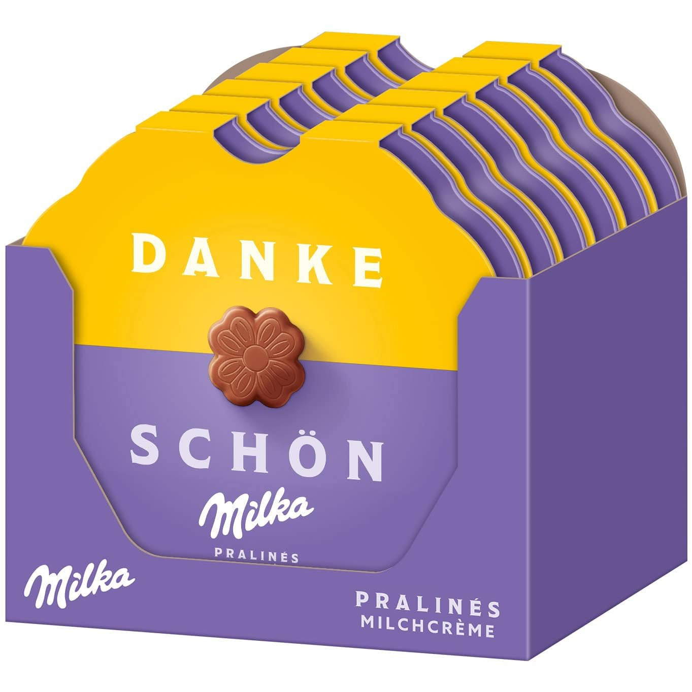 Praline Milka Little Thank You – Alpenmelkchocolade met fijne melkroomvulling – 12 x 44 g
