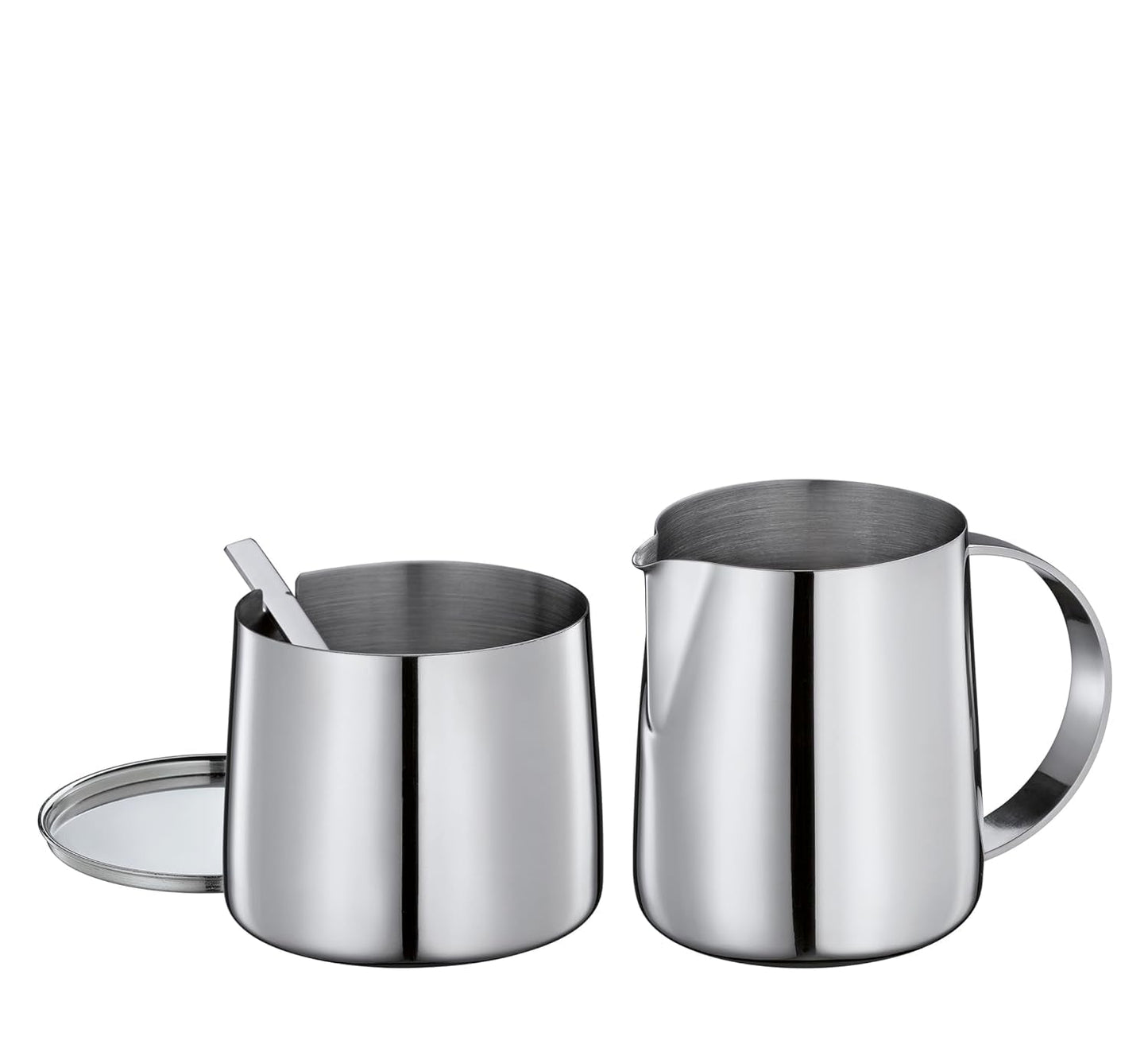 Cilio DELIZIA Tand en kopje melk | Koffieset | Roestvrijstalen melkmok en container | Stapelbaar | Met Lepel | Porties 250 ml melk en 220 g suiker