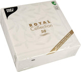 Papstar, 50 servetten "ROYAL Collection" 1/4 vouw 40 Cm X 40 Cm Wit "Nieuw Mediterraan", #11652