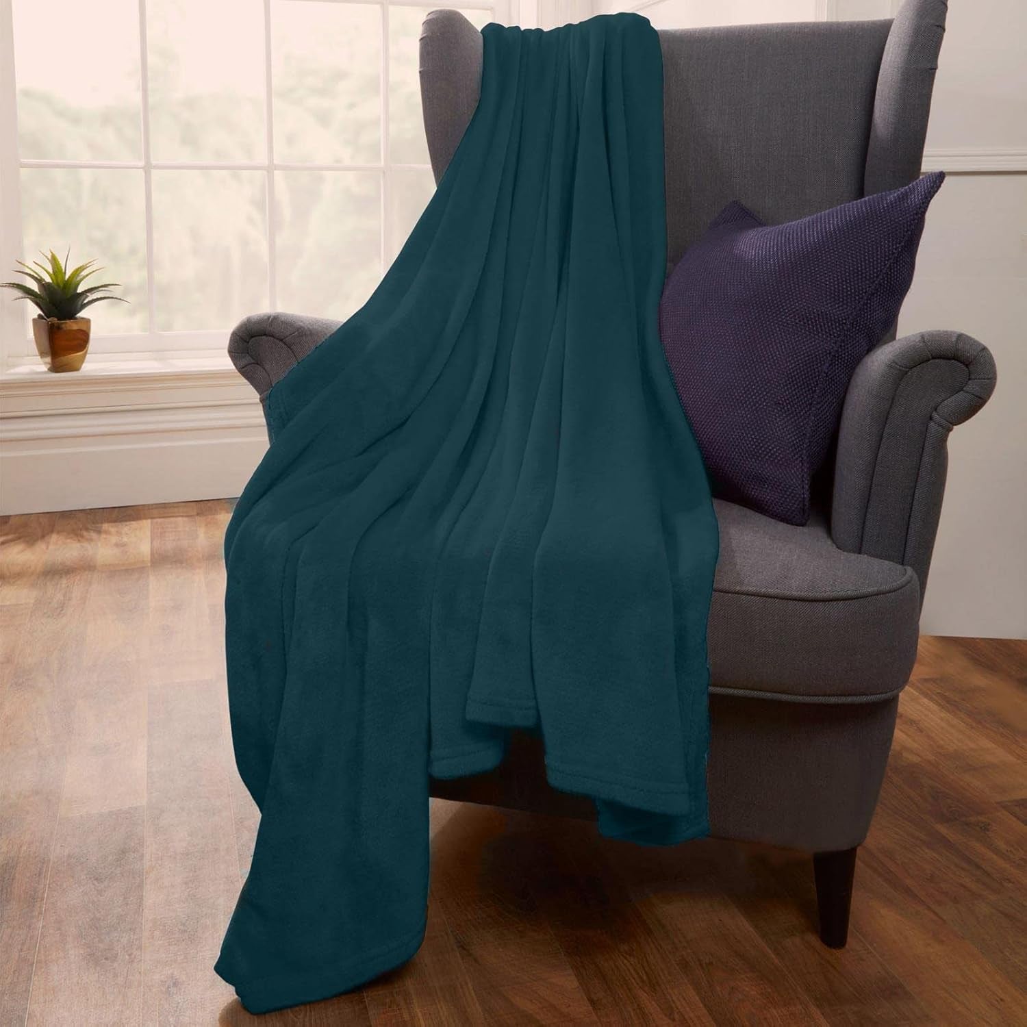 Brentford's ultrazachte fleece sprei, zilvergrijs, groot tweepersoonsbed - 150 x 200 cm bedden en dekens Beuche den Brentfords-Store Groen Blauw 120 x 150 cm