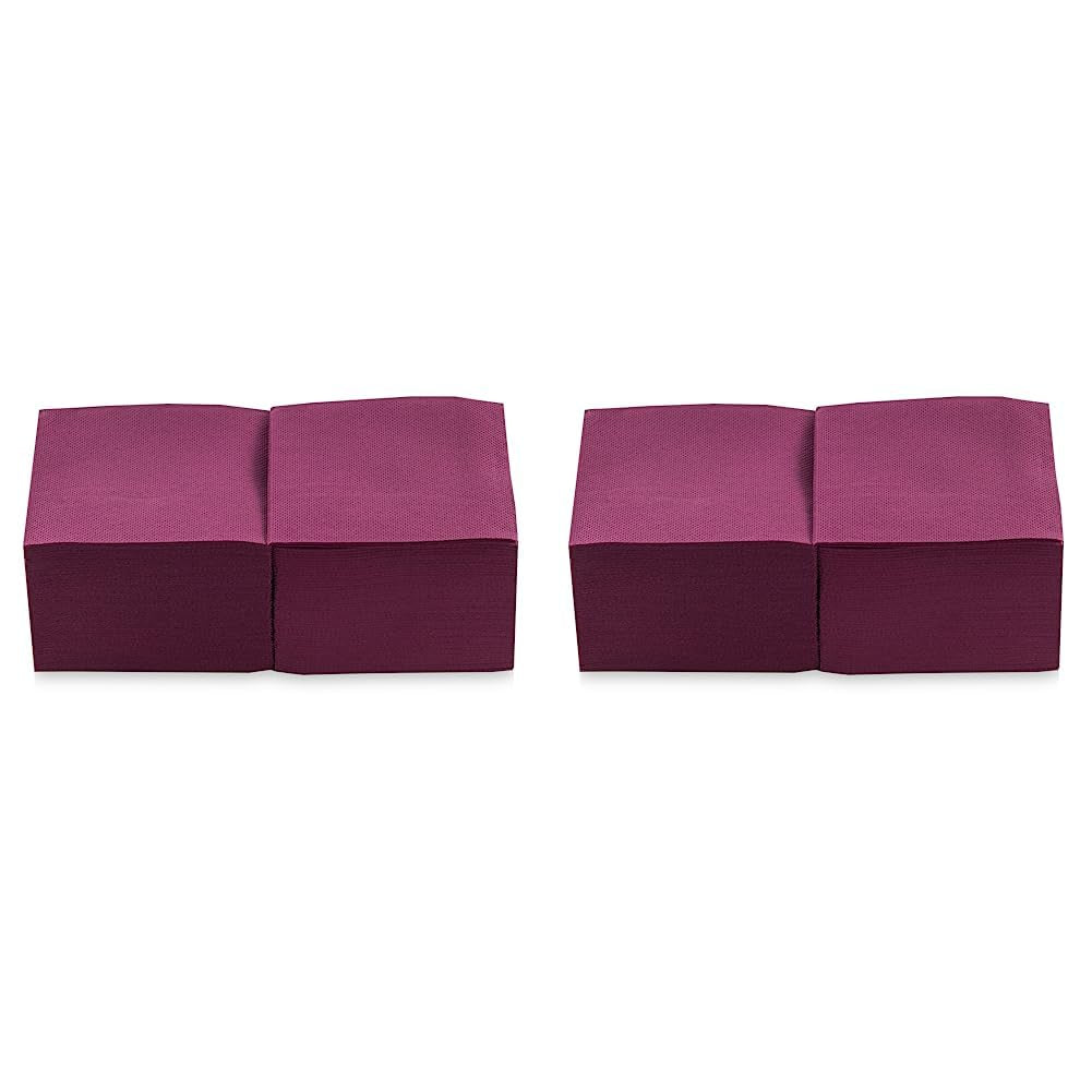 Saten Ser22104961 Cocktail, servetten 20 X 20, 2 lagen, 1/4 vouw, 100 servetten, Punta-Punta, zwart