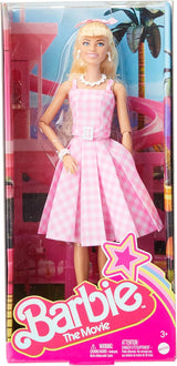 Barbie pop de filmpop in roze en witte jurk en madeliefjeketting Margot Robbie verzamelspeelgoed voor 3 jaar oud HPJ96