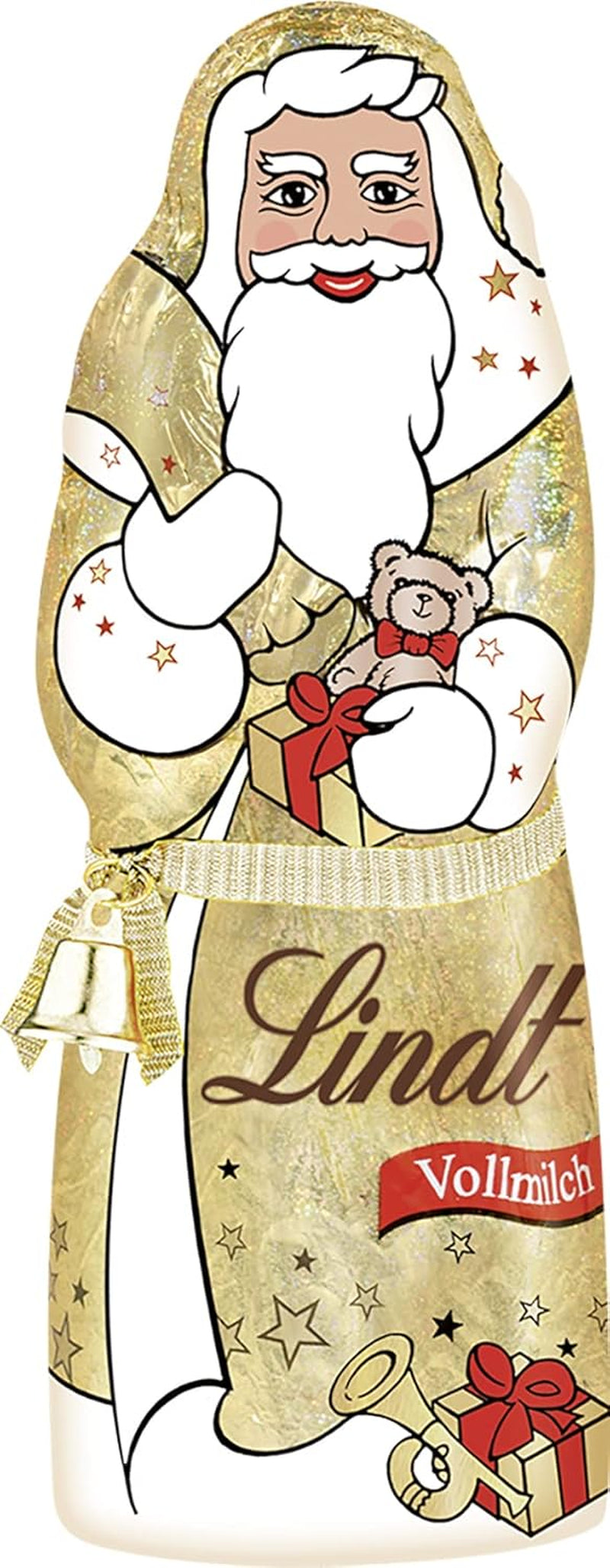 Lindt Santa Glamour, melkchocolade, nieuw ontwerp, 1 pakje (18 x 125 g)