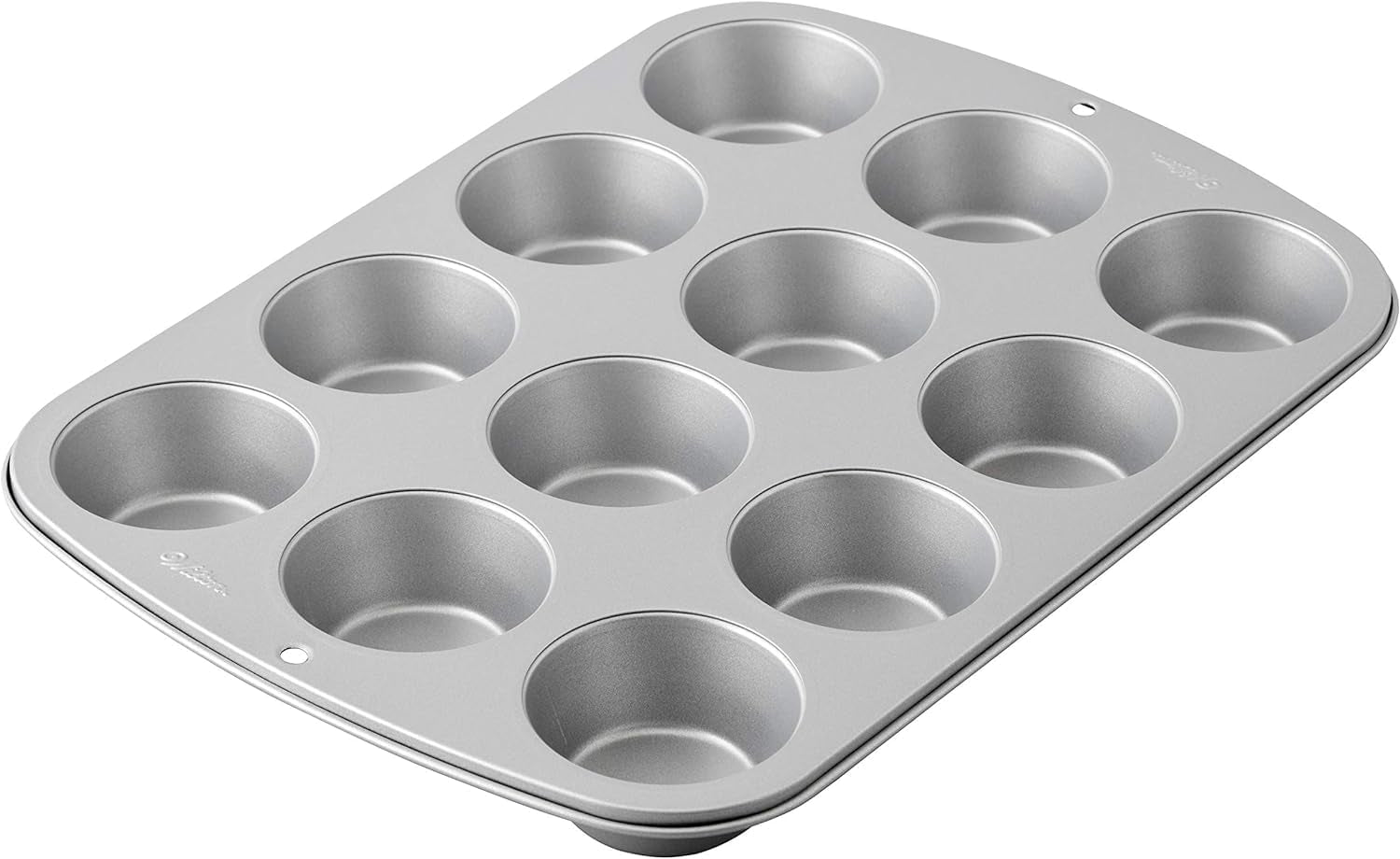 Wilton 03-3118 Cupcake-/Muffin Backform, Recept Rechts, Antihaft, 12 Vertiefungen, Grau Vormen en bakplaten Naty Shop