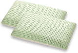 Orthopedisch neksteunkussen - Biologisch Aloë - Aloë Vera Visco-elastisch kussen 14 cm hoogte 100% katoenen hoes Visco kussen - Memory Foam Kussen - Gemaakt in Italië Naty Shop Standaardkussens 2 stuks (1 pak)