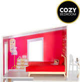Rainbow High Townhouse - Houten poppenhuis van 3 verdiepingen met 5 kleurrijke kamers en terras - Volledig ingericht huis met lift en functionele accessoires - Speelgoed voor kinderen van 4-12 jaar en ouder Naty Shop Dollhouses