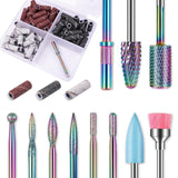 Depvko 30 Stück Nagelfräser Aufsätze Bits, 3/32'' Keramik Bohrer Für Nägel Acryl Diamant-Nagelhaut-Efile-Hartmetall-Retferner Für Zuhause Salon Gel, Maniküre Pediküre-Werkzeuge (Inclusief 3 Etueln)