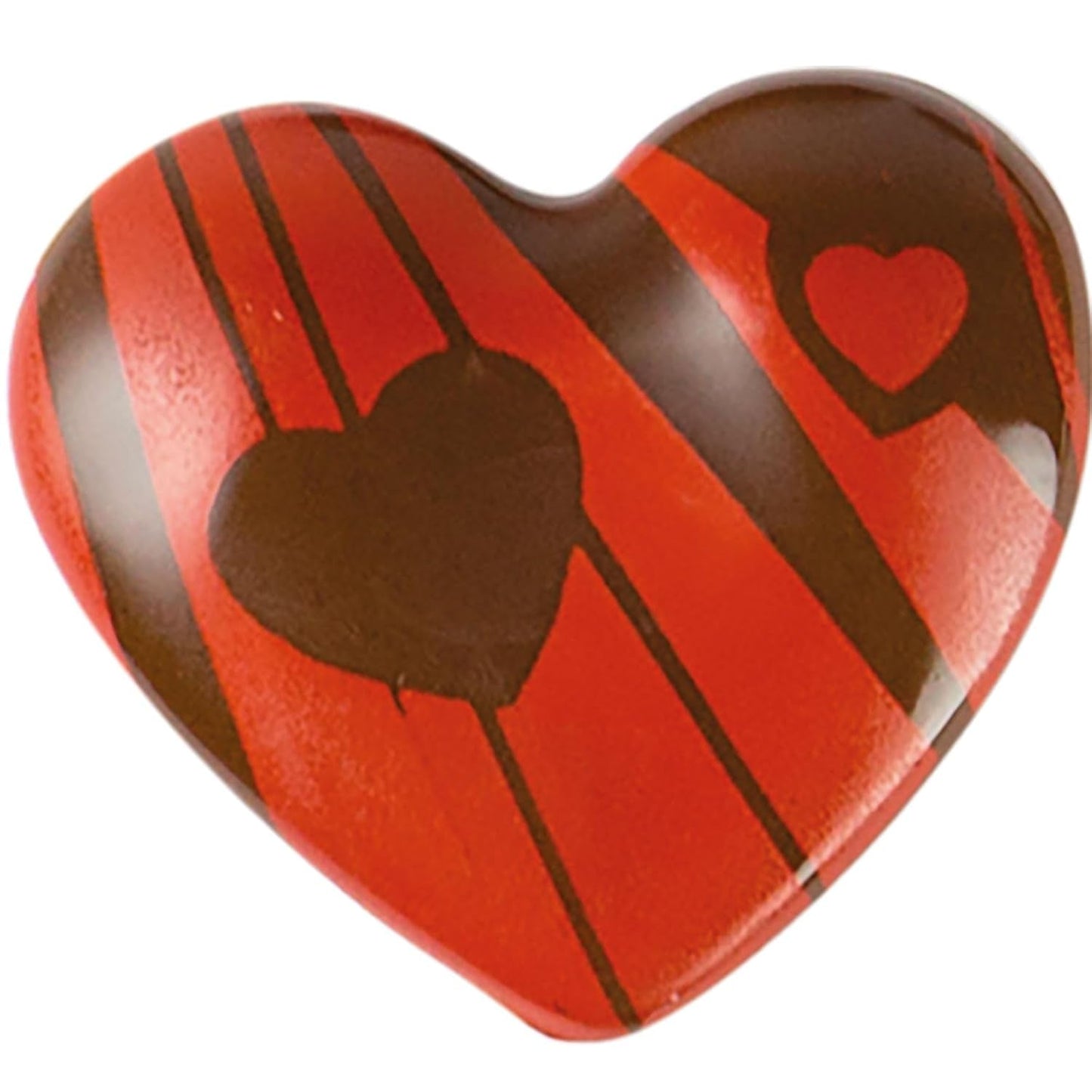 Günthart 135 stuks donkere chocolade filigraanharten kleurrijk Tri-Motion bedrukt 1 pak (236 g)