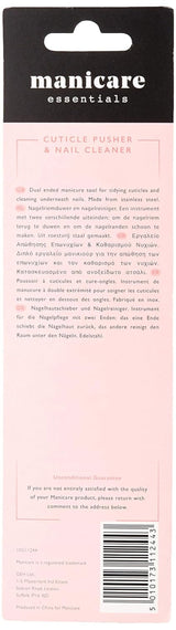 Nagelriemschuiver en nagelreiniger, professioneel manicure-/pedicuregereedschap, dubbelkoppig roestvrij staal, perfect voor overgroeide nagelriemen, reinigt onder/rond de nagel, verwijdert nagellak
