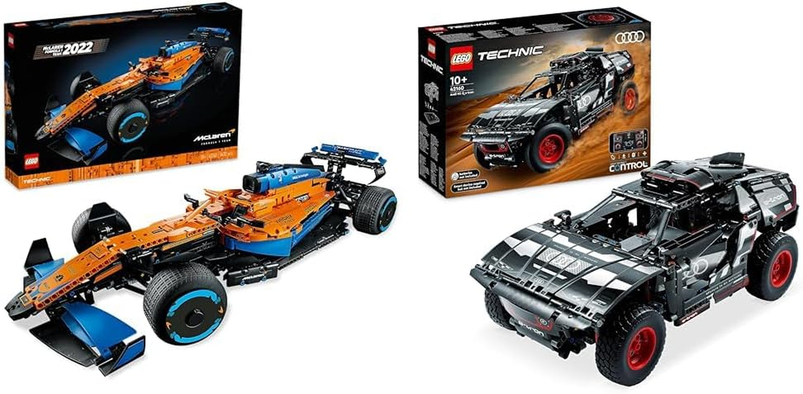 Lego Technic McLaren Formule 1 racewagen - F1-model voor volwassenen met V6-motor en stuurinrichting - Cadeau voor motorsportfans en verzamelaars - 42141 Bouwsets Beschik over het LEGO-Store Technic Audi Rs Q E-Tron-pakket