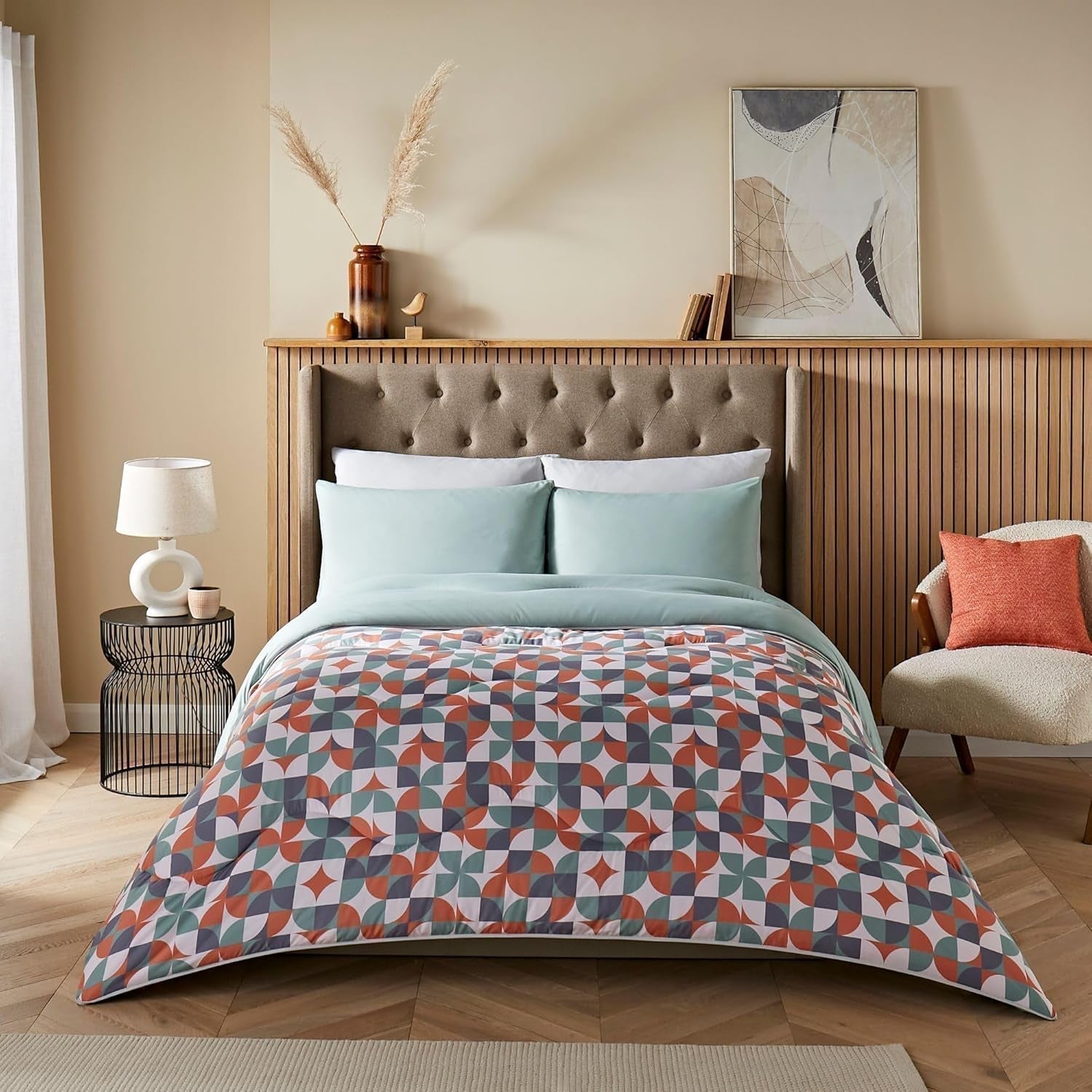 Night Lark Cozy Sherpa Fleece deken, klassieke rode tartan, 9 Tog, luxueus, pluizig, dik en omkeerbaar, perfect voor bank, bed, bank, bank. Hypoallergeen, wasbaar in de machine. Afmetingen: bedden en dekbedden Night Lark Scandi Gemoetrisch tweepersoonsbed