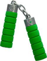 Ninja Nunchaku, geluid, handvat omwikkeld met zacht materiaal, 13cm, rollenspel, vanaf 3 jaar, groen Actiefiguren Naty Shop