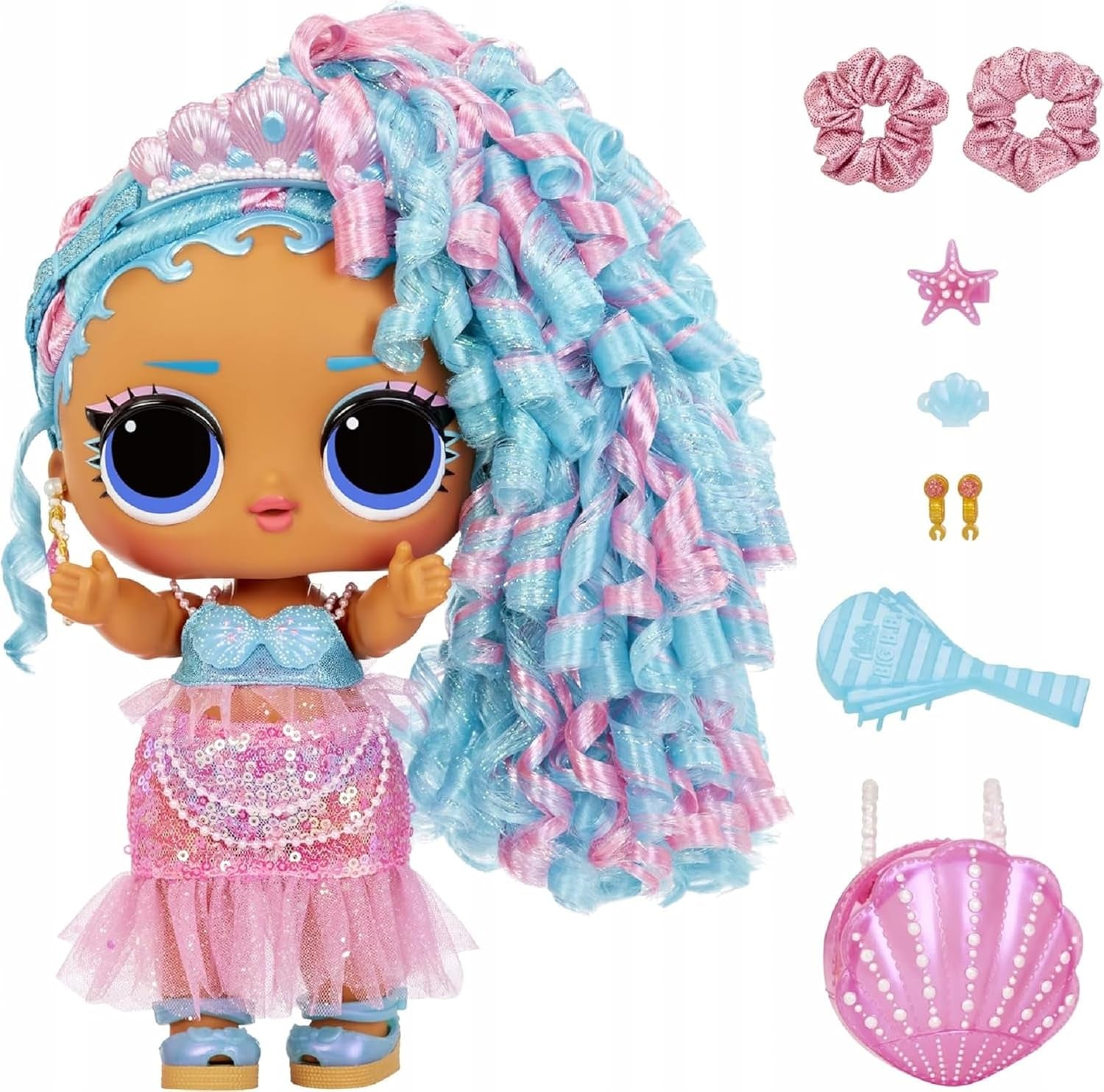 LOL. Verrassing! Big Baby Hair Hair Hair – SPLASH QUEEN – 27,94 cm große Puppe mit 14 maanden, Accessoires voor teilen en echt haar – voor kinderen en Sammler vanaf 4 jaar