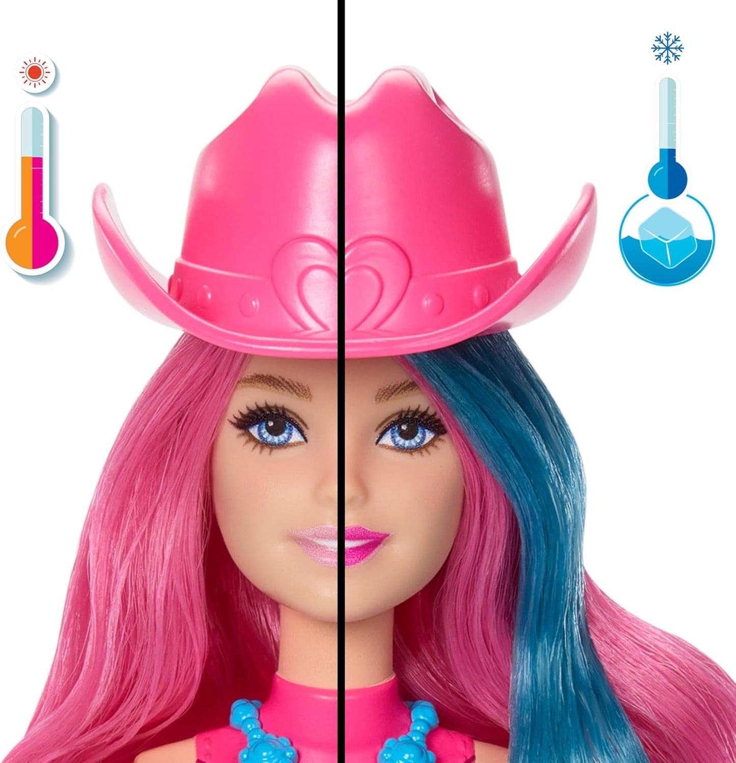 Barbie Color Reveal-modepop en accessoires met 6 verrassingen, Disco Star-serie met metallic glitter en van kleur veranderende bovenkant (stijlen kunnen variëren), JCP01 Naty Shop-poppen