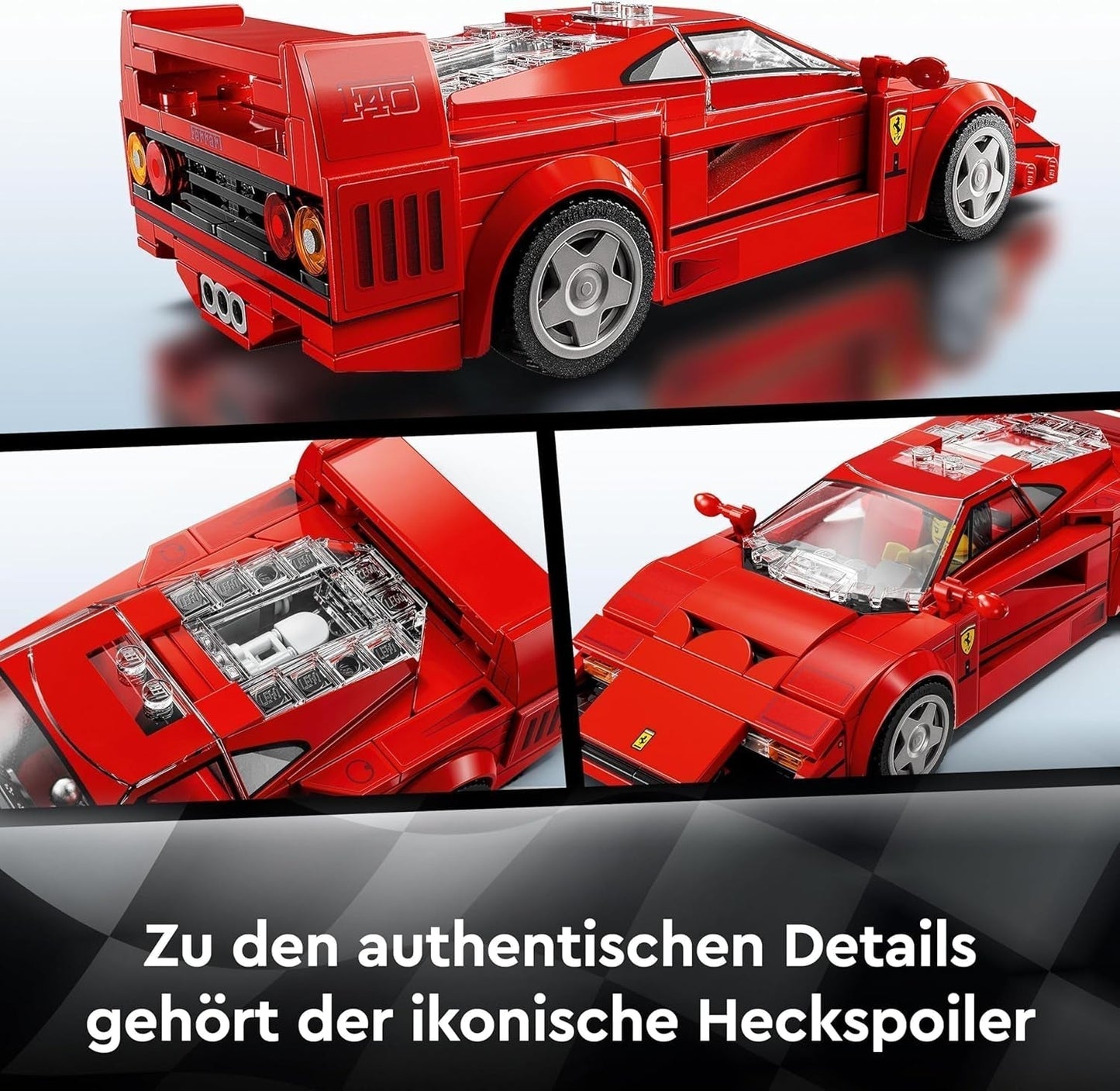 LEGO Speed Champions Ferrari F40 supersportwagen, speelset met bouwbare speelgoedauto en minifiguurbestuurder, verzamelbouwset voor kinderen, cadeau voor jongens en meisjes 76934 Bouwsets Besuche in LEGO-Store