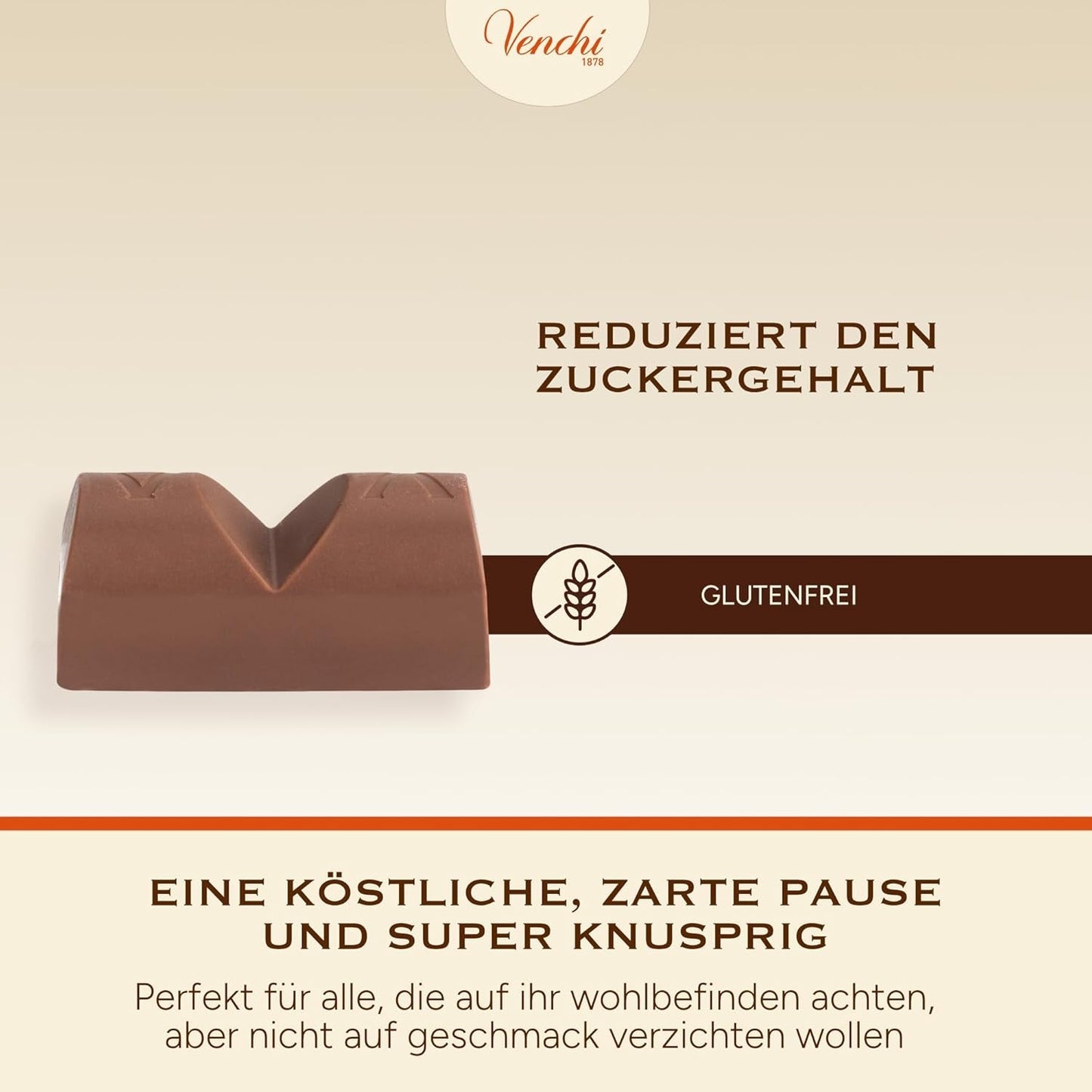 Venchi - Chocoladerepen met melk en hazelnoten - 70% suiker - Pralines met hele hazelnoten BGA Piemonte, 1 kg - Glutenvrij