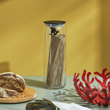 Alessi "Gianni" glazen keukenpot met verzegeld deksel, thermoplastische hars, zwart, 27,5 x 13,5 x 28 cm Voedselbewaardozen Naty Shop