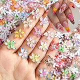 50 stuks 3D Blume Nail Charms Set, Bunte Nageldesign Zubehör, Nägel Charms en Nagel Art Charms, Perfect voor Nailart, Nageldecoratie en DIY Nageldesign