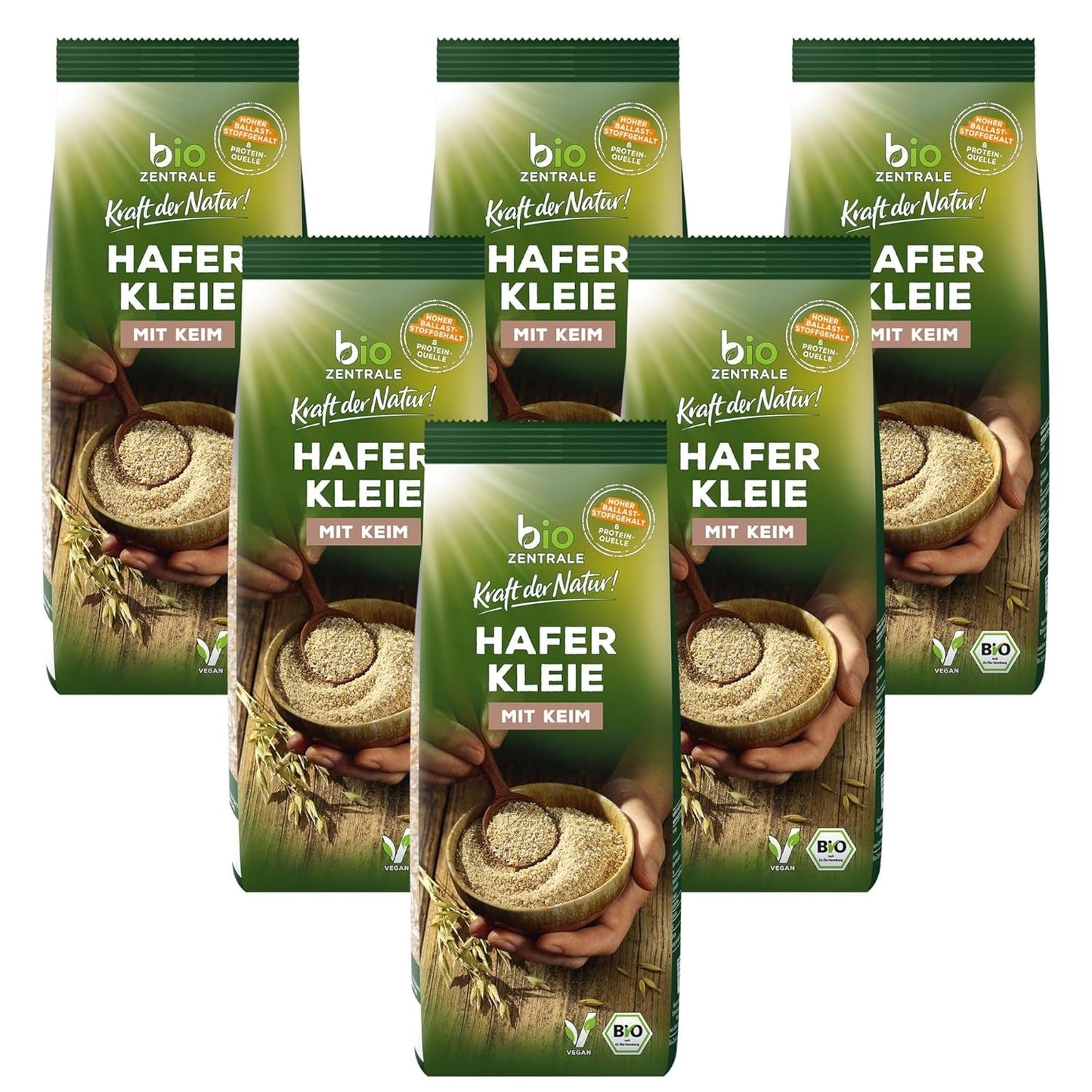 Biocentral biologische haverzemelen 1 kg | Voordelig pakket | Vezelrijke eiwitbron | Natuurlijk veganistisch | Van de EU-landbouw | Laag suikergehalte