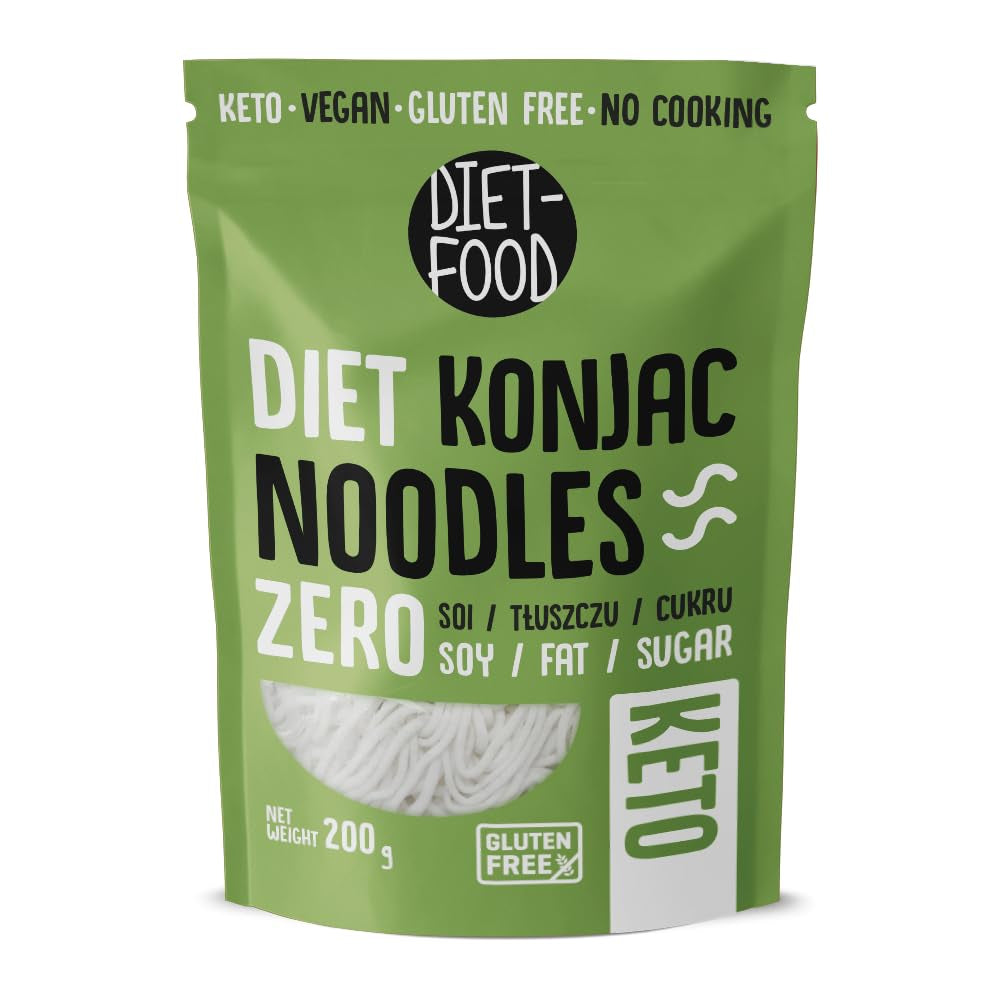 Dieet Shirataki-noedels | Koolhydraatarme Konjac-noedels | 200 gram veganistisch caloriearm vetvrij sojavrij glutenvrij wateroplosbare dieetnoedels