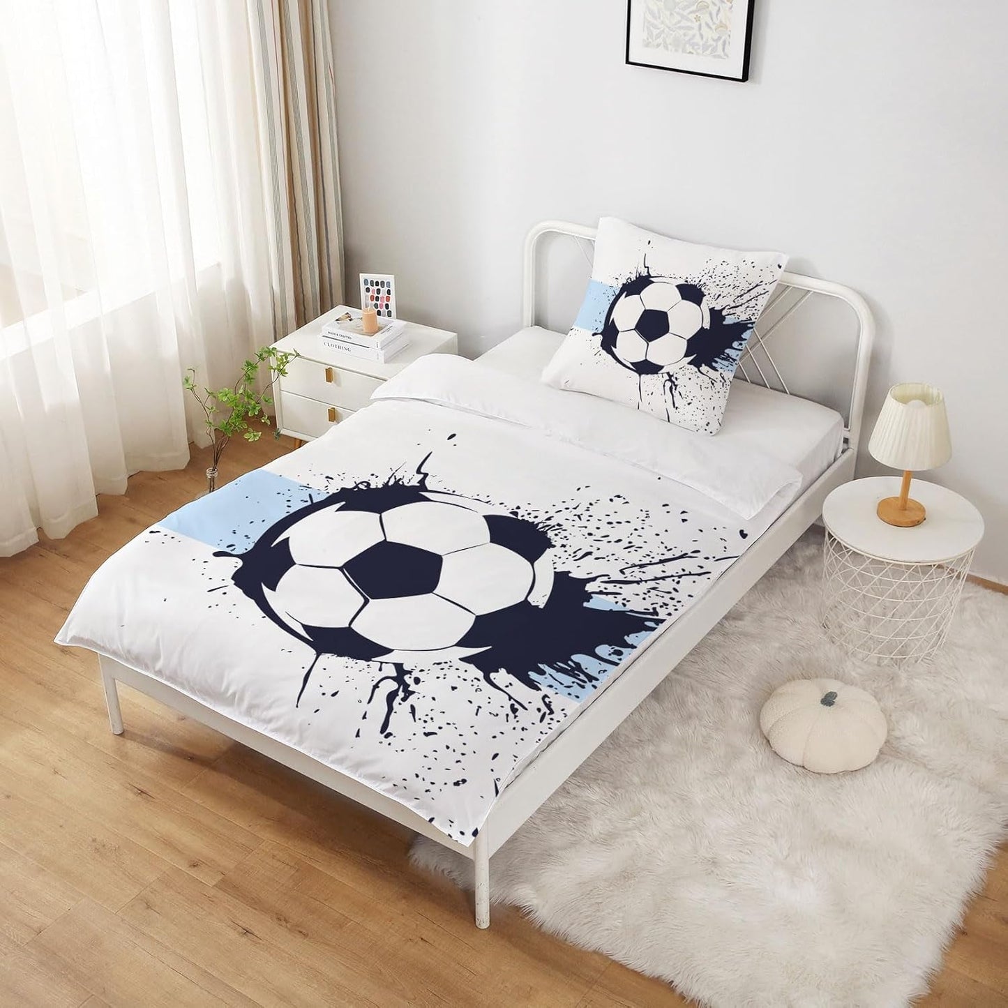 Beddengoed voor jongens, voetbal, microvezel polyester Beddengoed - kinderen Naty Shop