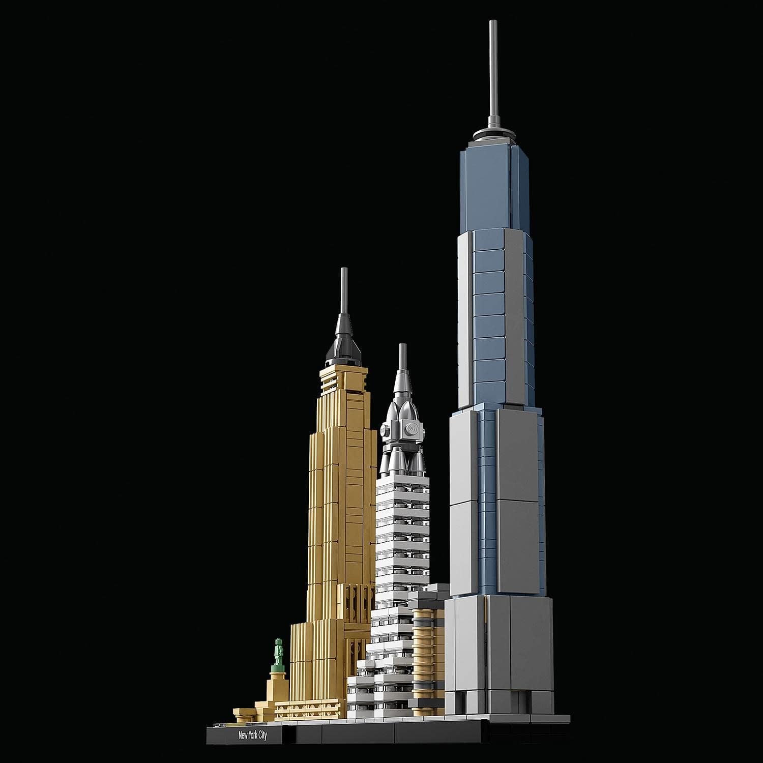 LEGO Architecture New York City Set, Skyline-modelset met World Trade Center en Vrijheidsbeeld, knutselwerkjes voor volwassenen, huis- en kantoordecoratie, cadeaus voor vrouwen en mannen 21028 Bouwsets Besuche in LEGO-Store