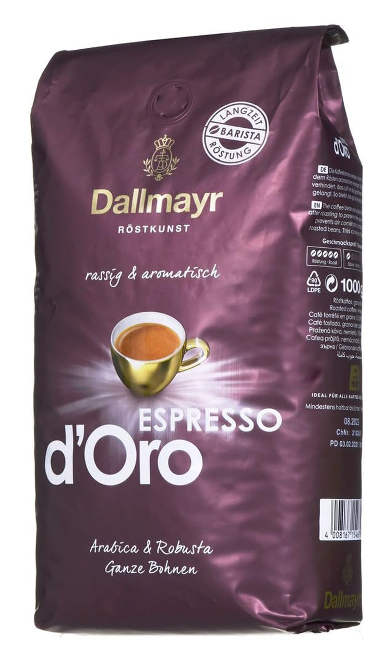 Espresso d'Oro hele bonen 8x 1000g (8000g) - sterk gearomatiseerde koffie