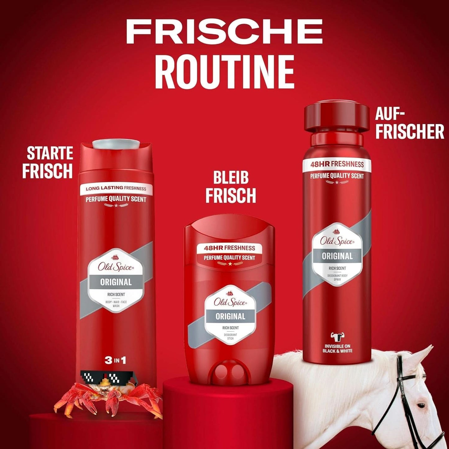 Old Spice Original 3-in-1 douchegel en shampoo voor mannen, 250 ml douche en bad Naty Shop