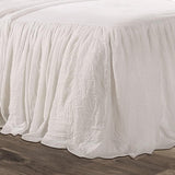 Lush Decor sprei met ruches rok, polyester, wit, tweepersoonsbed Lush Decor Bedden en Dekens